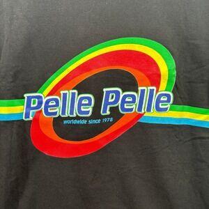 Vintage Pelle Pelle T Shirt Mens 2XL Black Tee VTG Y2K Streetwear Rap Hip Hop